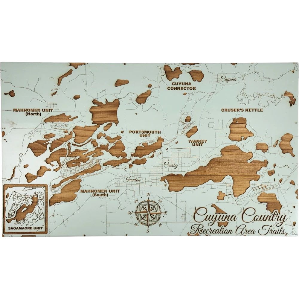 Fire and Pine Trail Map - MN383 Full Trail System, Seaglass, Schmedium