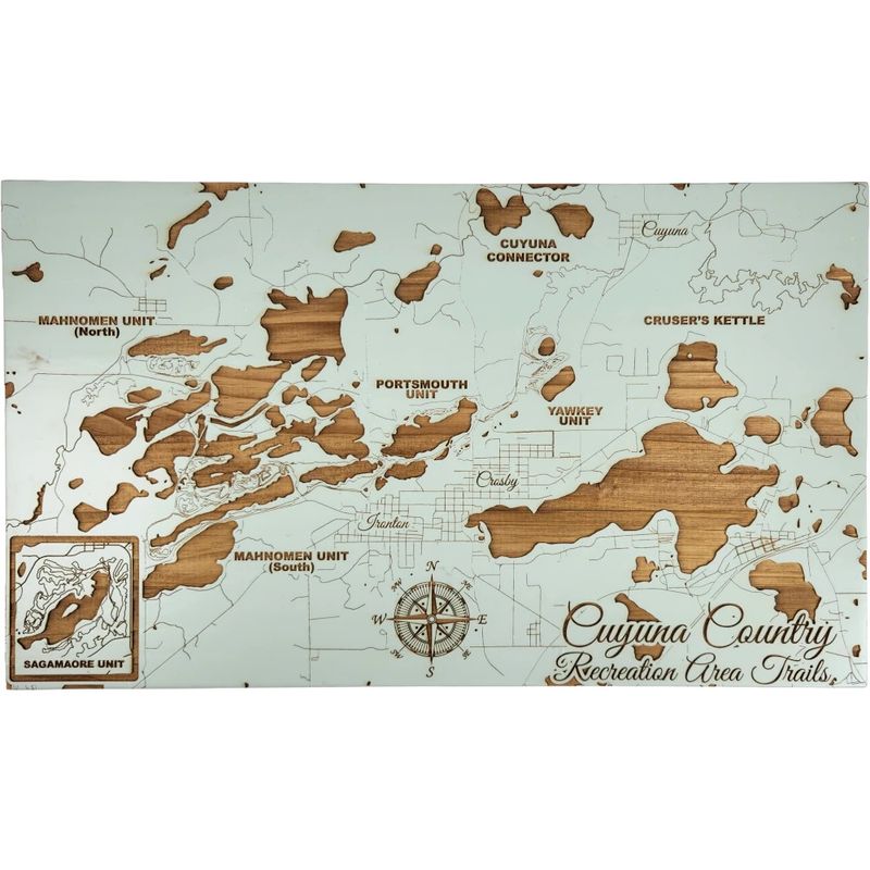 Fire and Pine Trail Map - MN383 Full Trail System, Seaglass, Schmedium