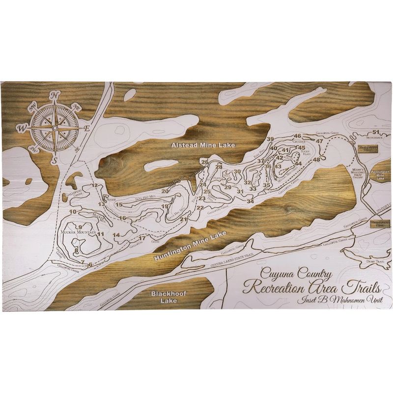 Fire and Pine Trail Map - Cuyuna Country Inset B Trail Map MN034 - Lilac Small