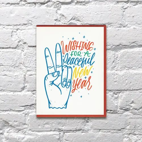 Bench Pressed Card - Wishing Peace