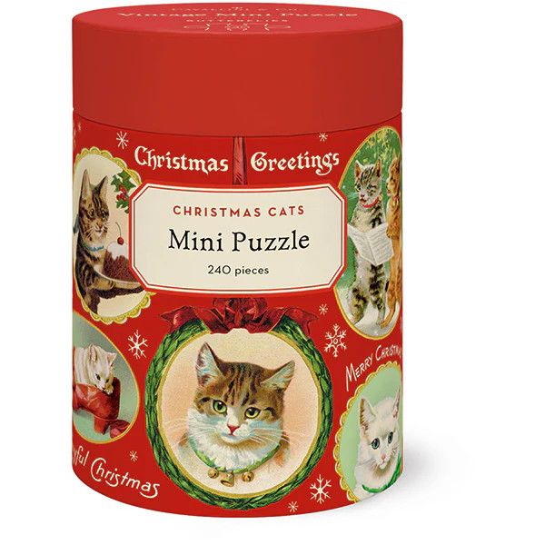 Cavallini Papers Vintage Mini Puzzle - Christmas Cats