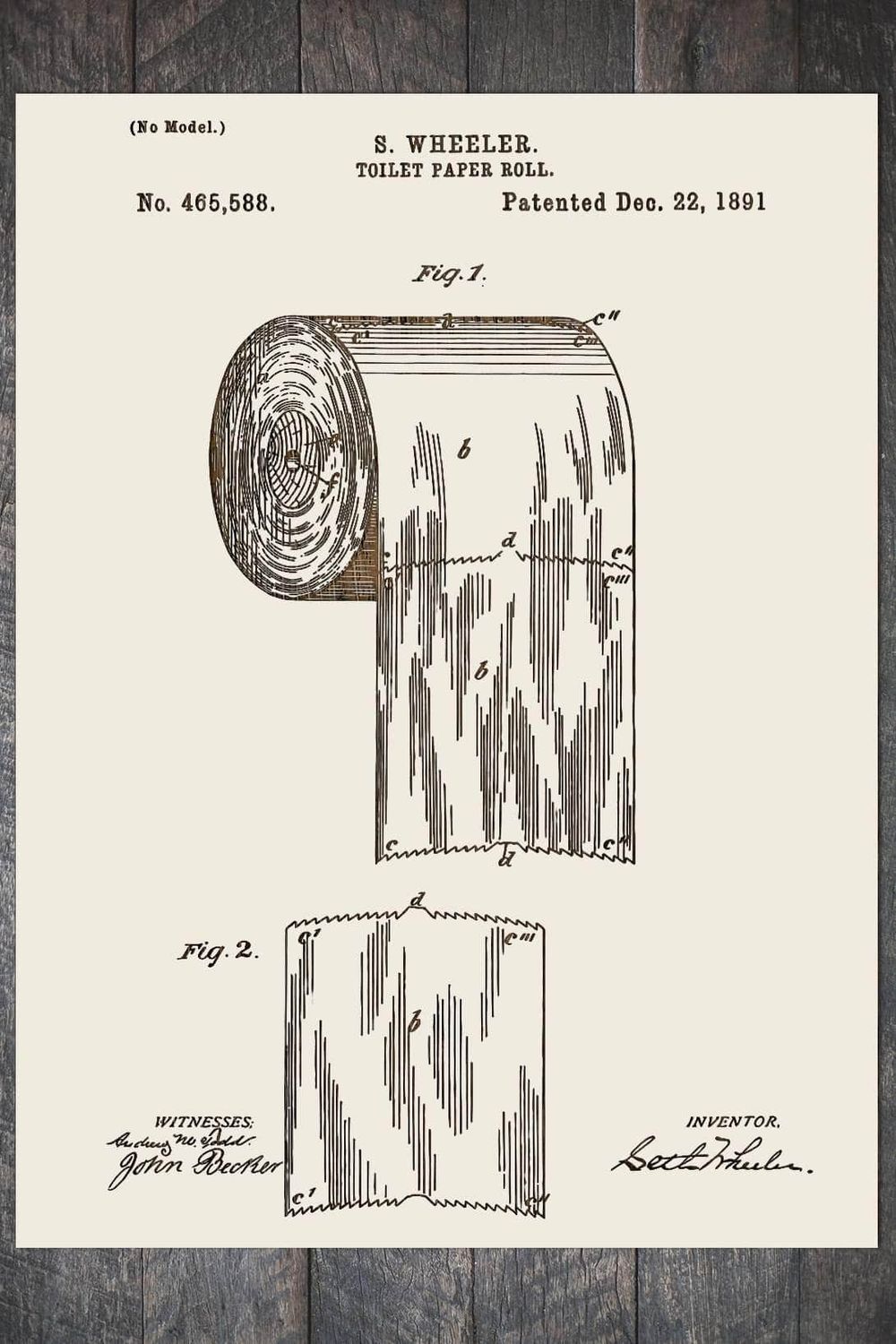 Fire and Pine Patent - Toilet Paper, Papier Blanc Mini