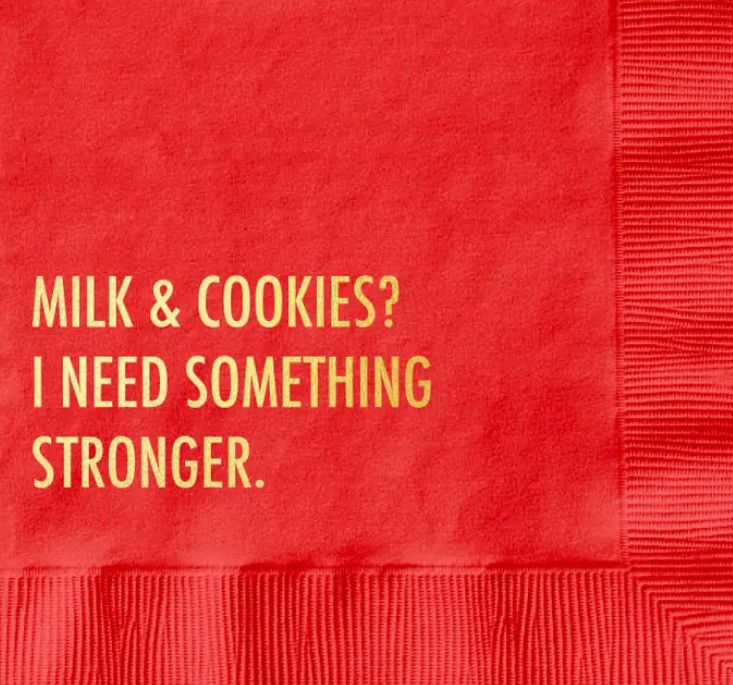 Pretty Alright Goods Cocktail Napkin - Milk &amp; Cookies