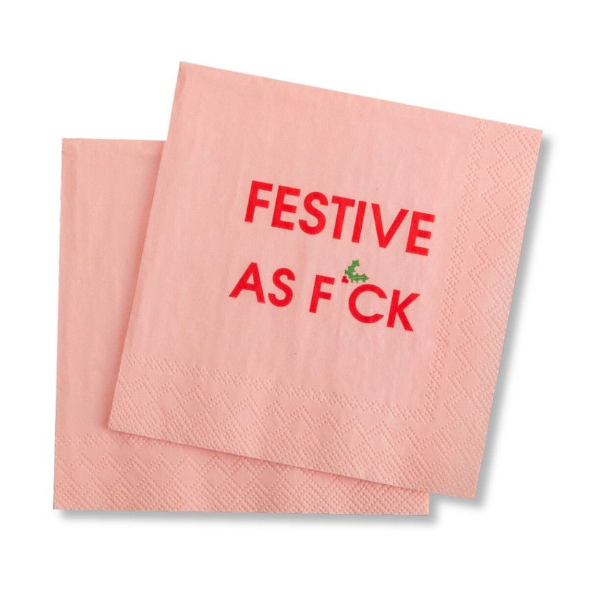 Chez Gagne Cocktail Napkin - Festive As F*ck