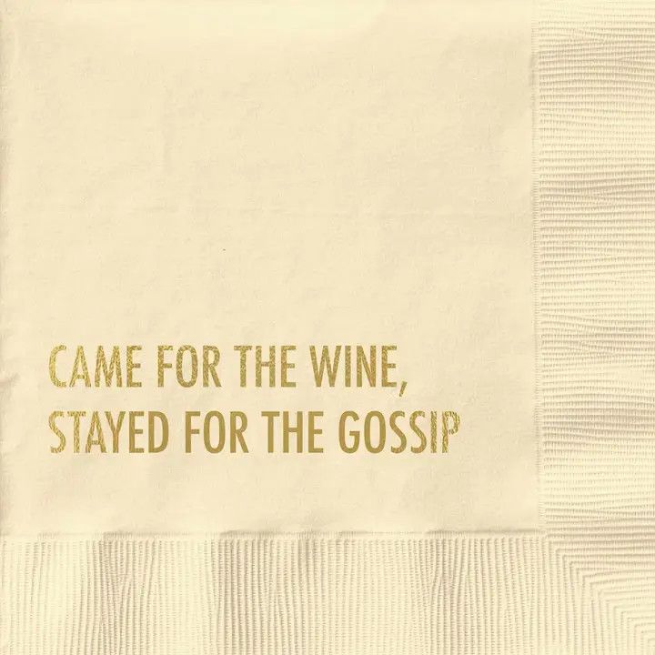 Pretty Alright Goods Cocktail Napkin - Wine &amp; Gossip