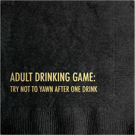 Pretty Alright Goods Cocktail Napkin - Adult Drinking Game