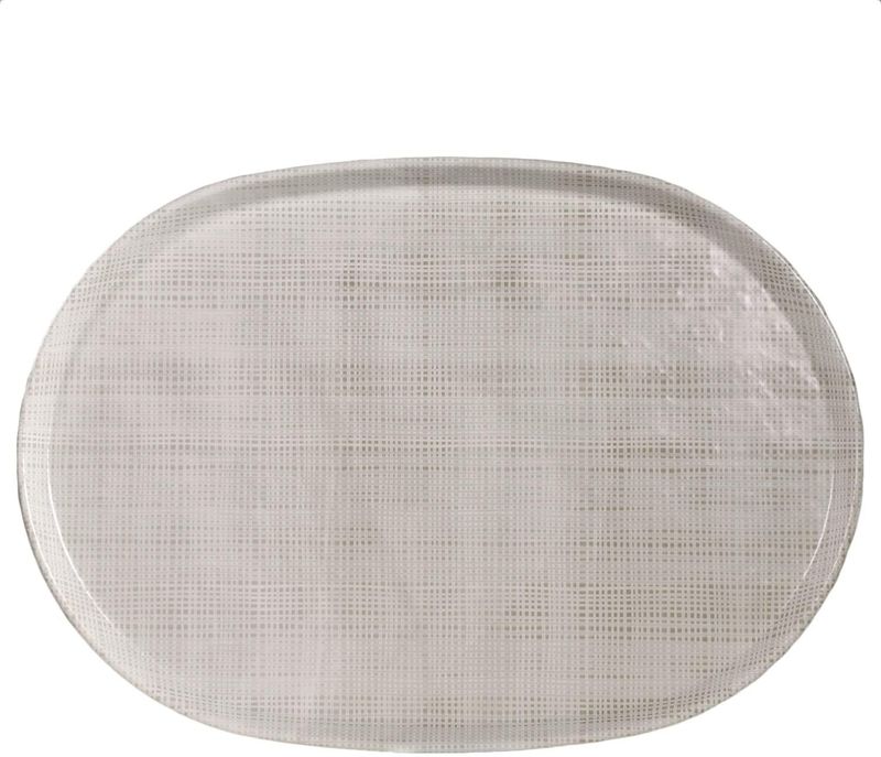 Merritt Designs Luxe Linen Beige - 17" x 12" Serving Tray