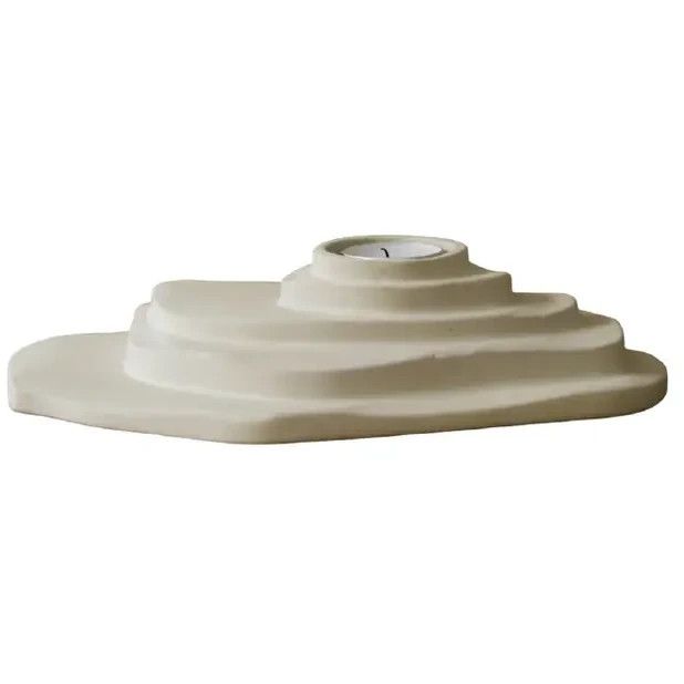 BIDK Home - Dune Tealight Candle Holder, Sandy Cream