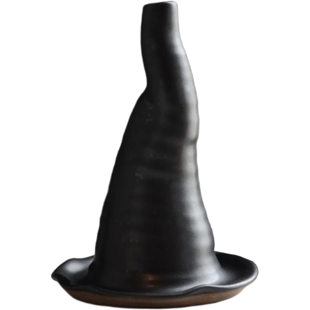 Gravesco Pottery - Black Witch Hat Incense Burner