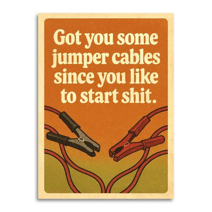 Bad Betty Greeting Co Card - Jumper Cables