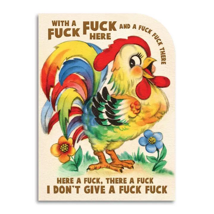 Bad Betty Greeting Co Card - With a Fuck Fuck Here