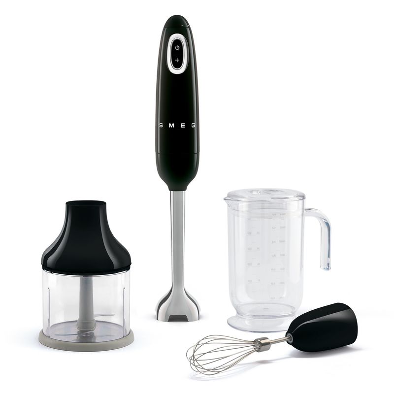 Smeg - 50s Retro Line Titan Renew Hand Blender &amp; Accessories Pack, Black