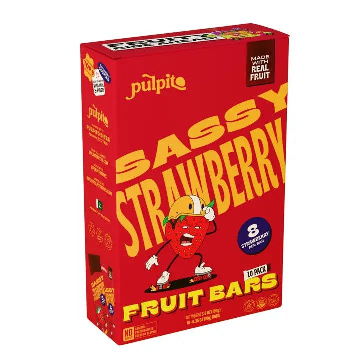 Pulpito Fruit Bars - Sassy Strawberry
