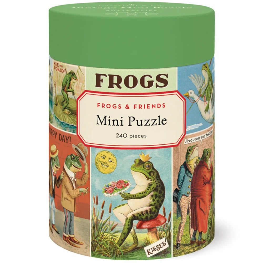 Cavallini Papers Vintage Mini Puzzle - Frogs &amp; Friends