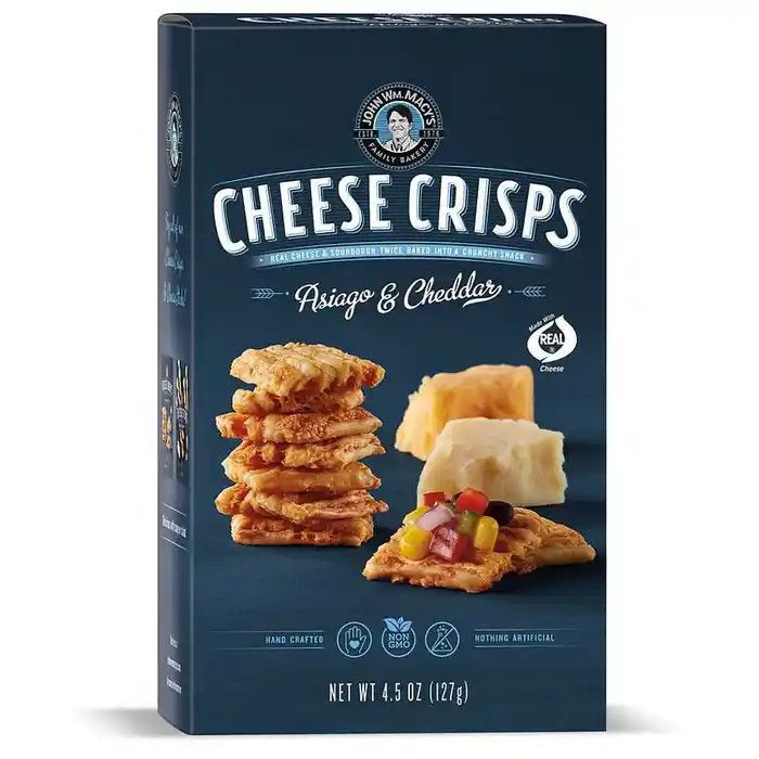 John Wm Macy's Cheese Crisps - Asiago &amp; Cheddar