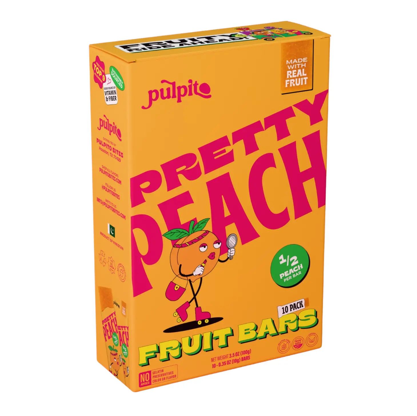 Pulpito Fruit Bars - Pretty Peach