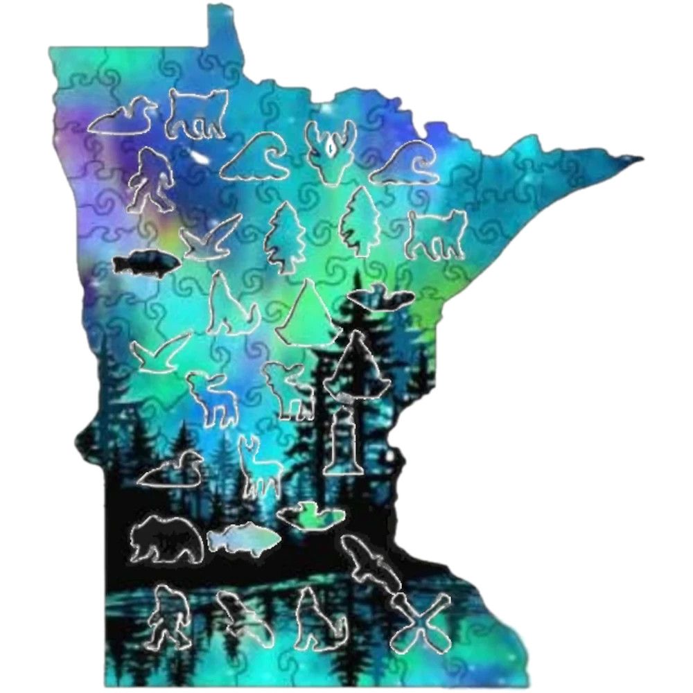 Art Factory Wooden Puzzle - MN Northern Lights