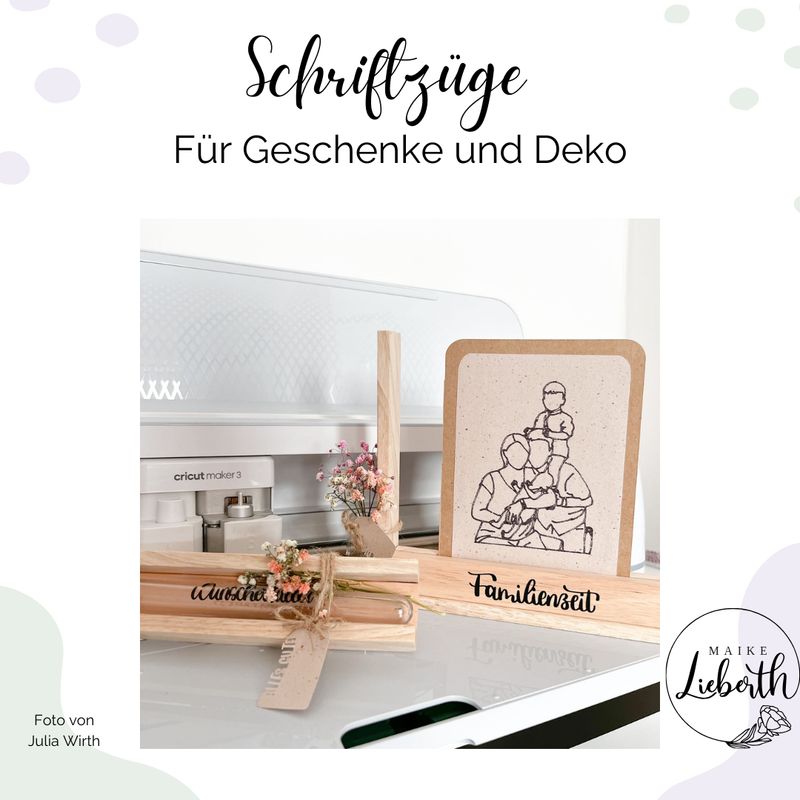 Schriftzüge für Geschenke und Deko | Plott- und Laserdatei