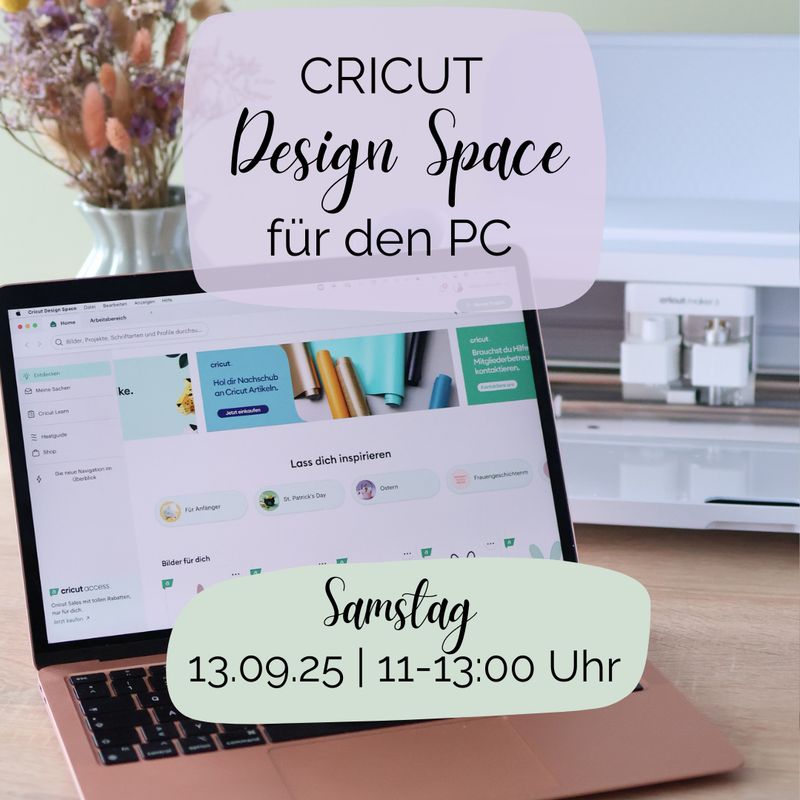 Live Kurs vor Ort- Design Space am PC - 13.09.25 11-13 Uhr Live Kurs vor Ort- Design Space am PC - 13.09.25 11-13 Uhr
