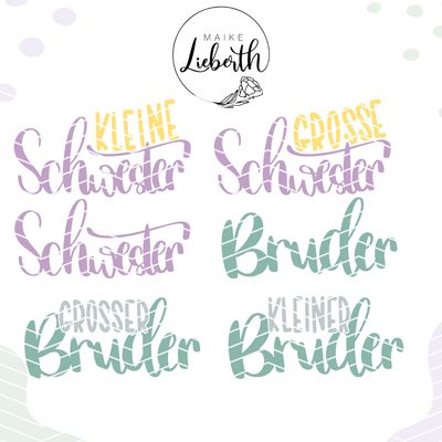 Bruder & Schwester Set - Plott- und Laserdatei