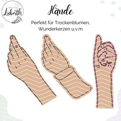 Hände Singleline Plott- und Laserdatei