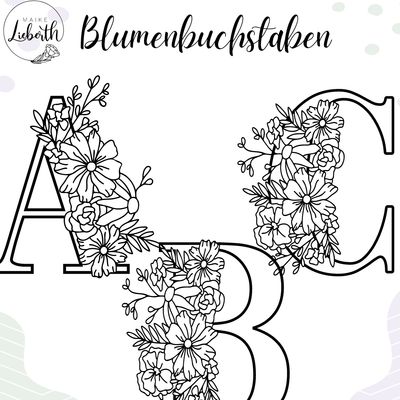 Blumenbuchstaben Plott- und Laserdatei