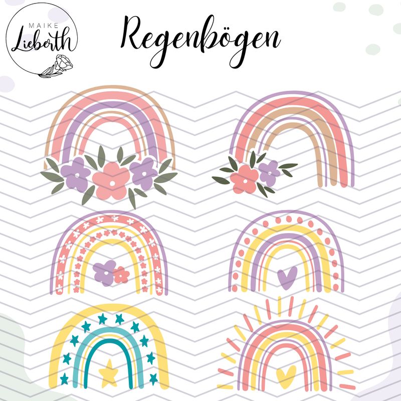 Regenbögen - Plott- und Laserdatei Regenbögen - Plott- und Laserdatei