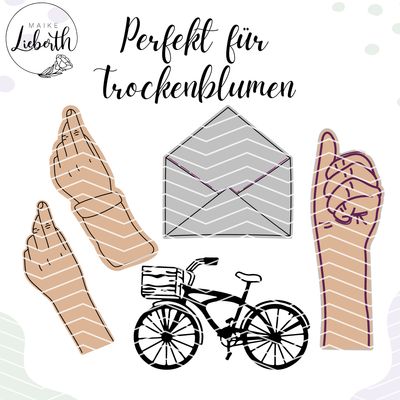 Perfekt für Trockenblumen -  Plott- und Laserdatei