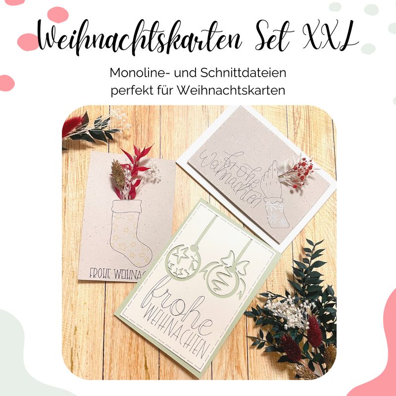 Weihnachtskarten Set XXL - 39 Plott- und Laserdateien Weihnachtskarten Set XXL - 39 Plott- und Laserdateien