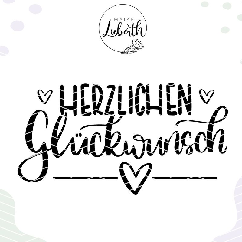 Herzlichen Glückwunsch Plott- und Laserdatei Herzlichen Glückwunsch Plott- und Laserdatei