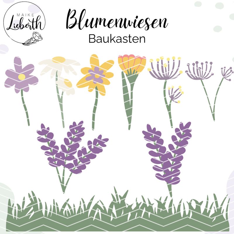 Blumenwiese Baukasten - Plott- und Laserdatei Blumenwiese Baukasten - Plott- und Laserdatei