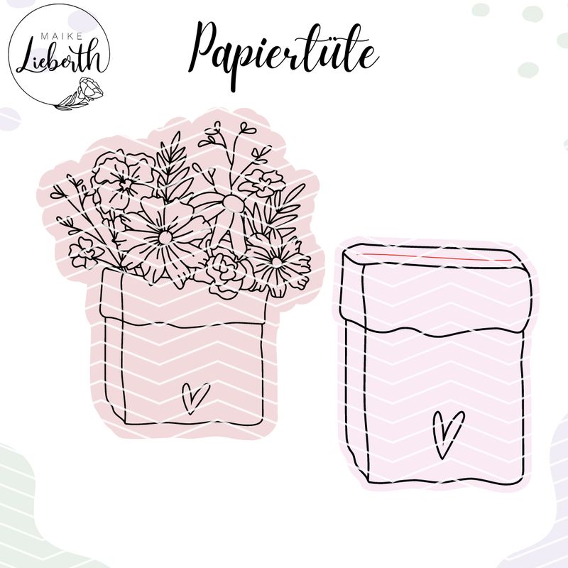 Blumentüte Singleline Plott- und Laserdatei Blumentüte Singleline Plott- und Laserdatei