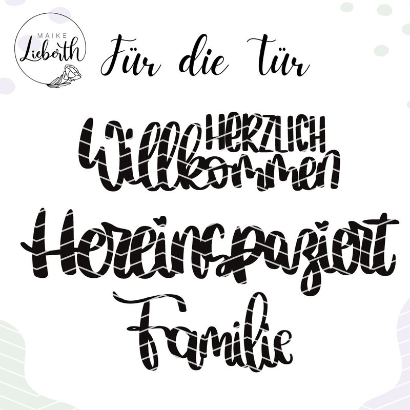 Für die Tür - Plott- und Laserdatei Für die Tür - Plott- und Laserdatei