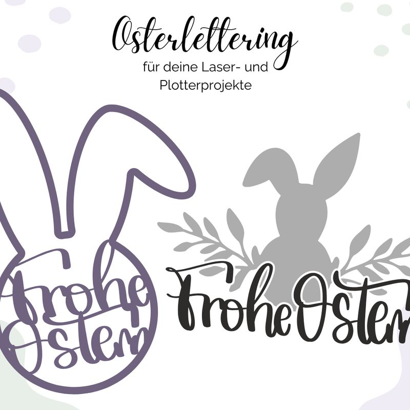 Osterlettering - Set | Plott- und Laserdatei Osterlettering - Set | Plott- und Laserdatei