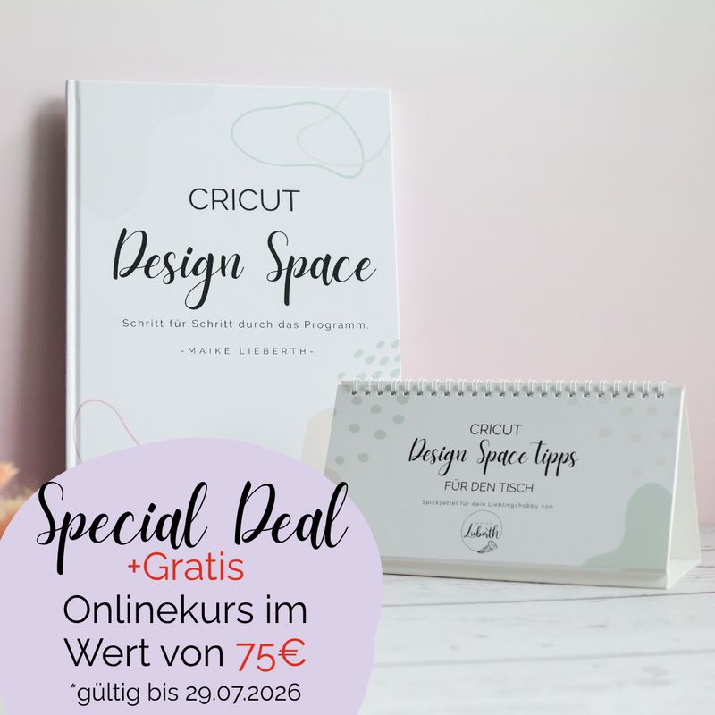 Buch + Aufsteller (Set) Buch + Aufsteller (Set) "Cricut Design Space – Schritt für Schritt durch das Programm"