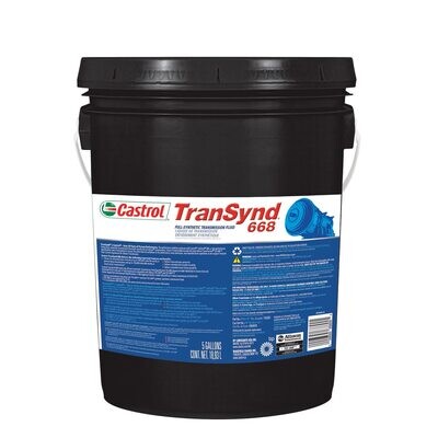 15E2E0 - Castrol TransSynd 668, Full-Synthetic Transmission Fluid, 5 Gallon Pail