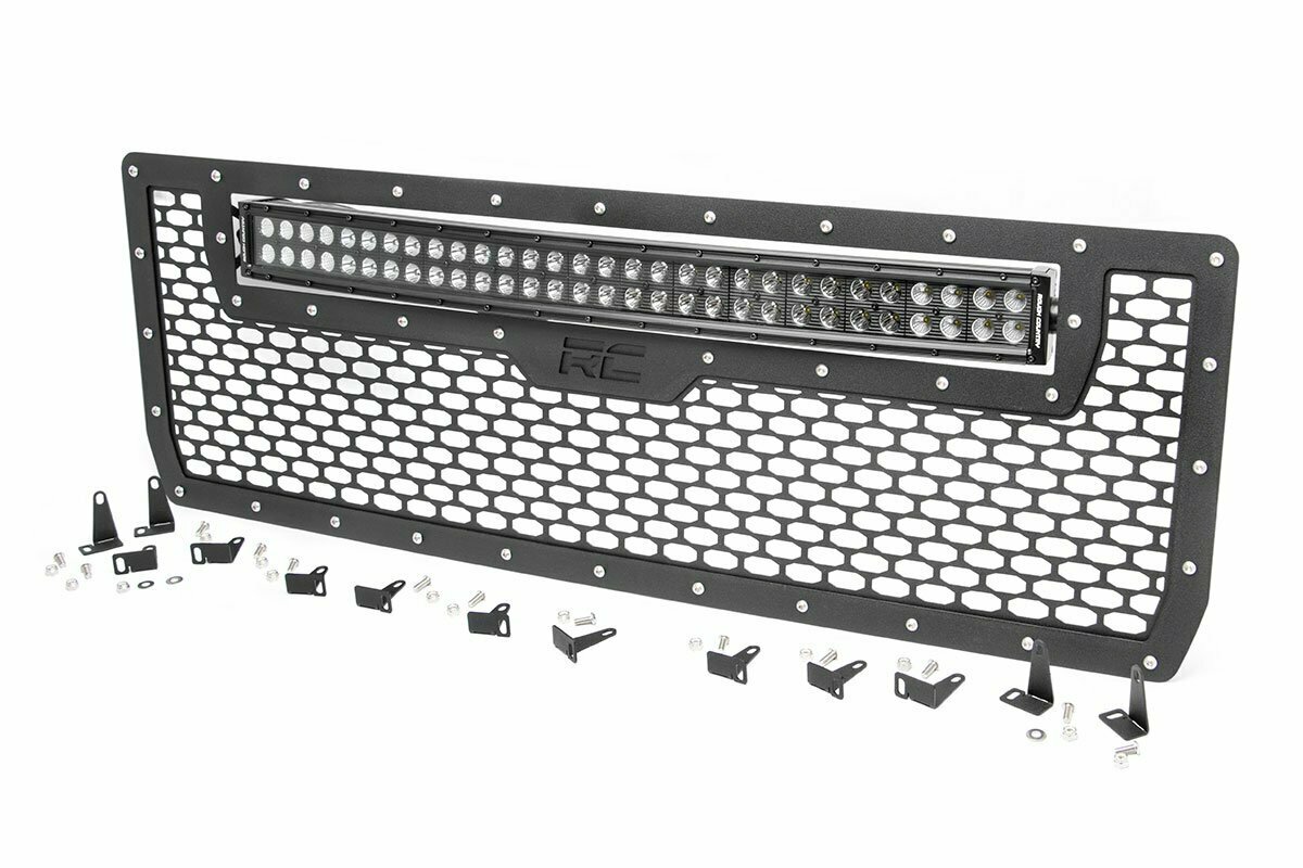 GMC Mesh Grille w/30in Dual Row Black Series LED (14-15 Sierra 1500)