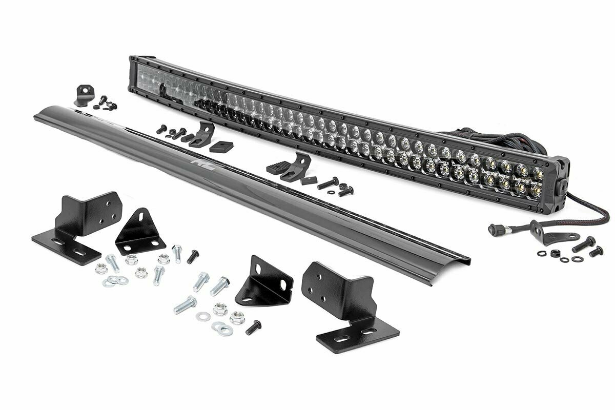 Ford 40-inch Curved LED Light Bar Bumper Kit | Black Series w/ White DRL (11-16 F-250 Super Duty)