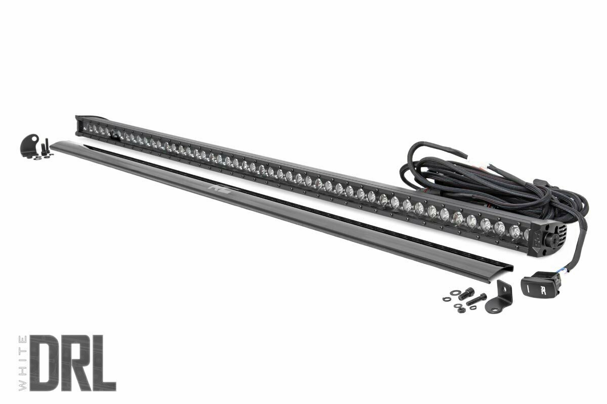 50-inch Straight Cree LED Light Bar - (Single Row | Black Series w/ Cool White DRL)