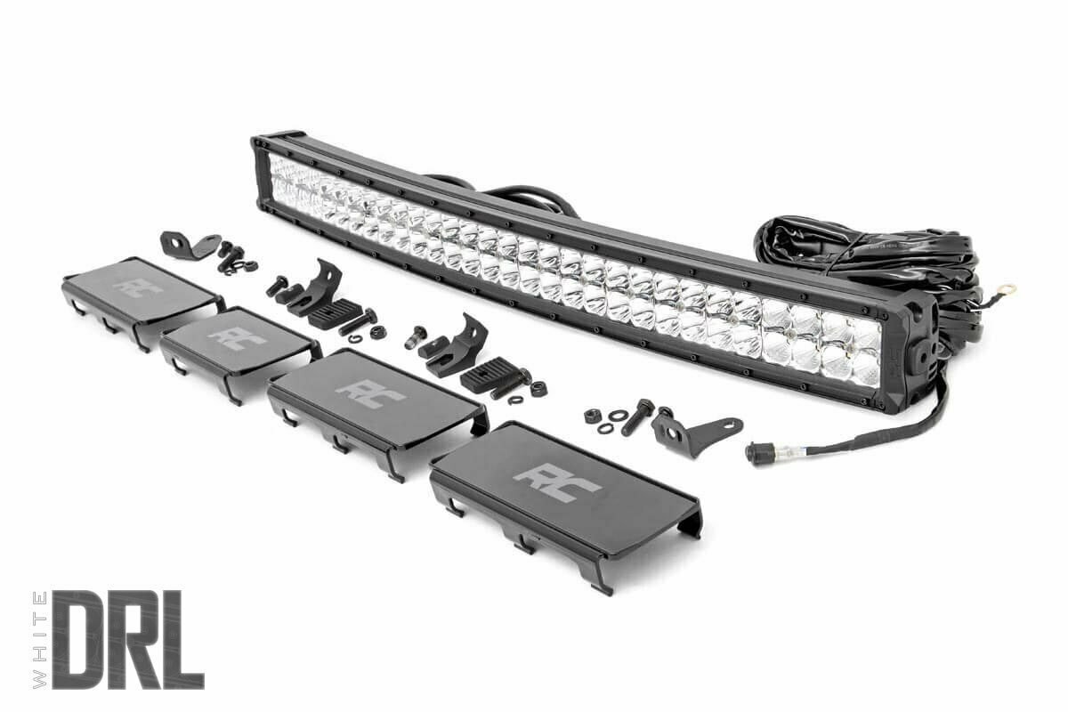 30-inch Curved Cree LED Light Bar - (Dual Row | Chrome Series w/ Cool White DRL)