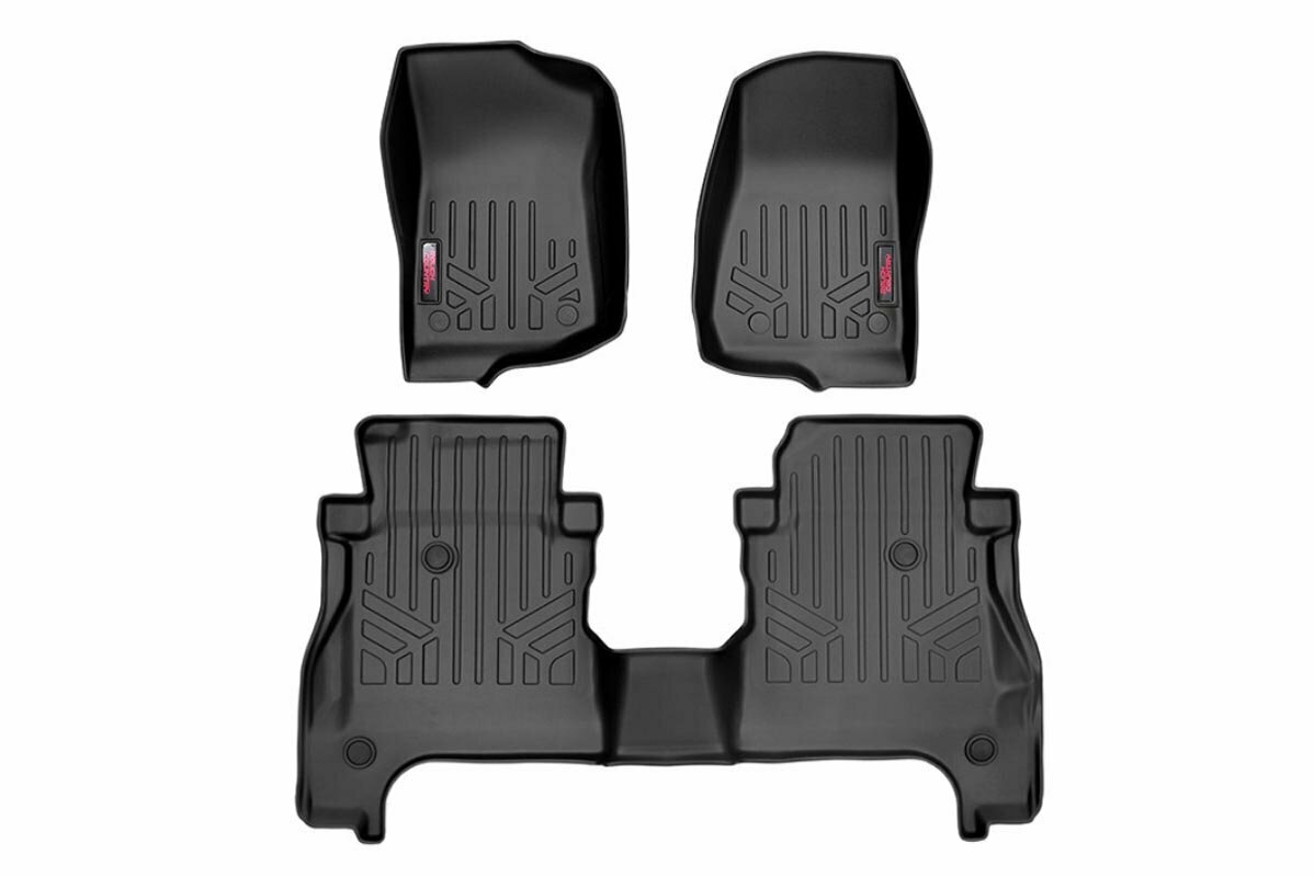 Heavy Duty Floor Mats [Front & Rear w/ Under Seat Lockable Storage] - (2020 Gladiator JT)