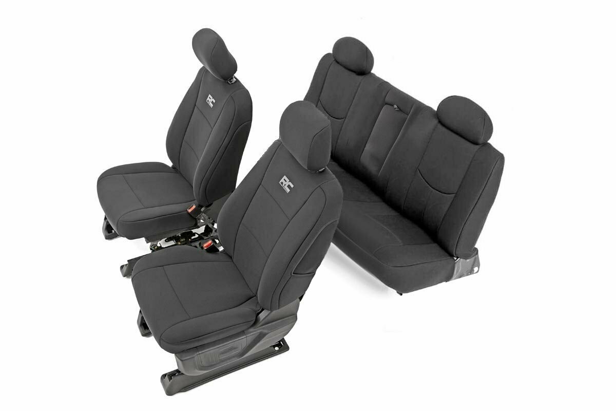 GM Neoprene Front & Rear Seat Covers | Black [14-18 1500]