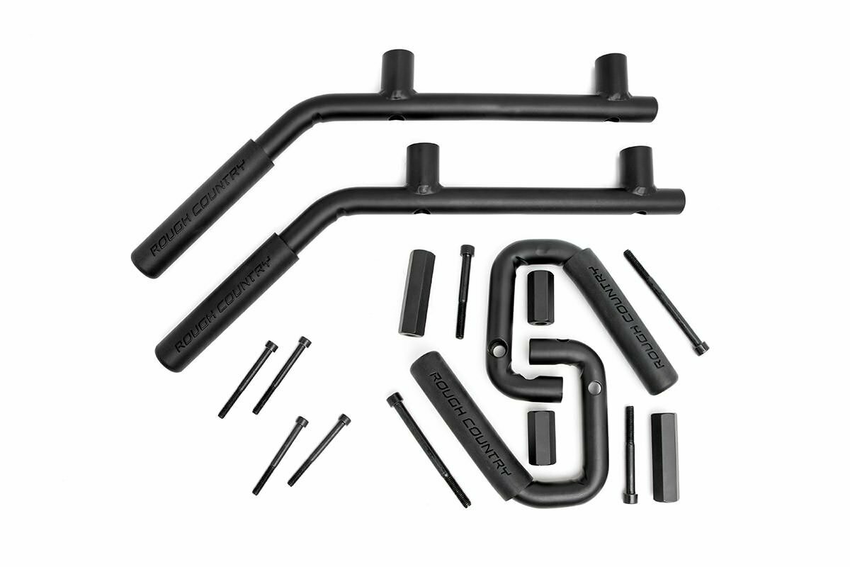 Jeep Solid Steel Grab Handle Set (07-18 Wrangler JK | Black)