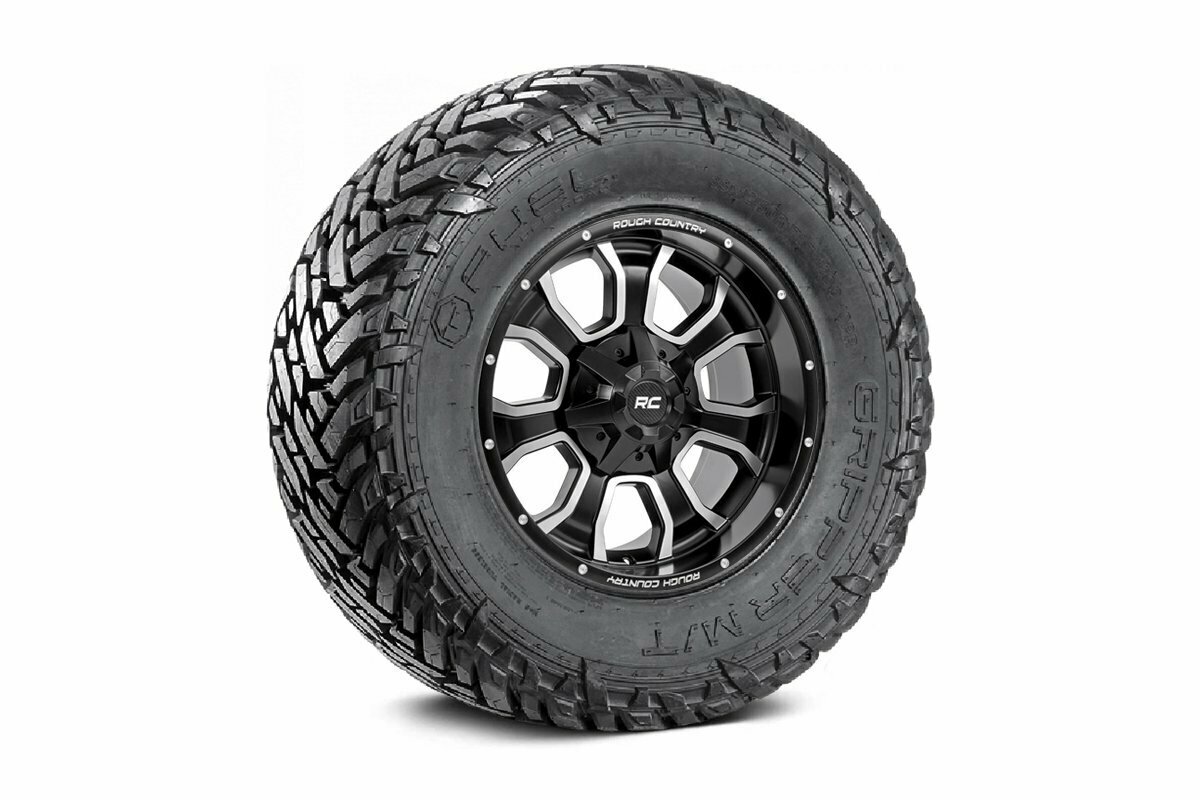 Fuel Gripper 33x12.50 M/T w/ Rough Country Series 93 20x10 Combo (6x5.5