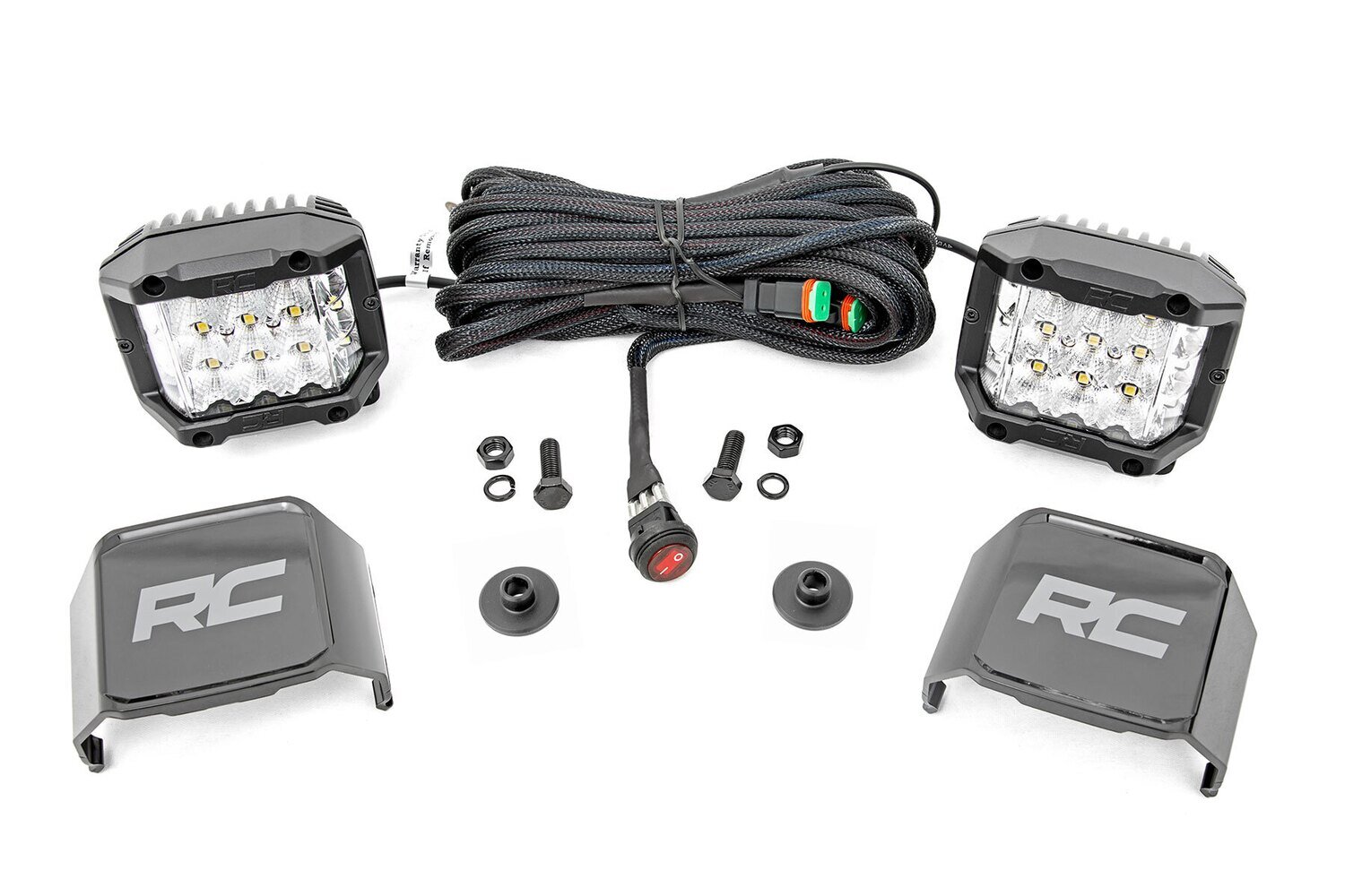 LED Light | Ditch Mount |  2" Chrome Pair | Wide | Ford Bronco (21-22)