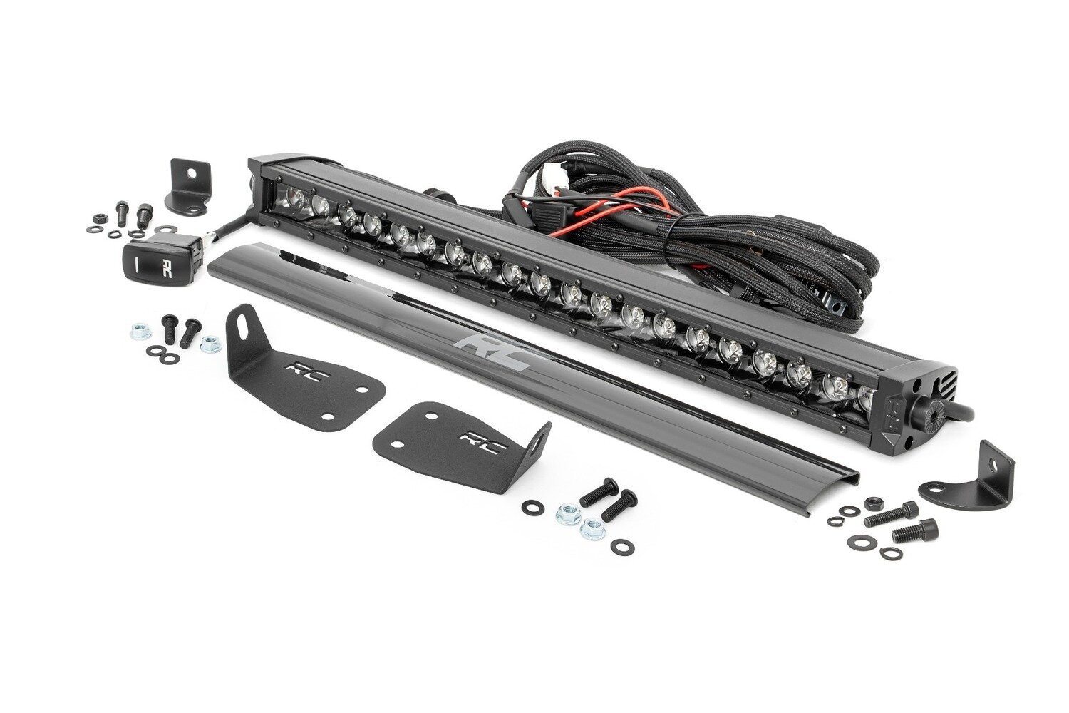 LED Light | Bumper Mount | 20" Black Single Row | White DRL | Ford Bronco Sport (21-22)