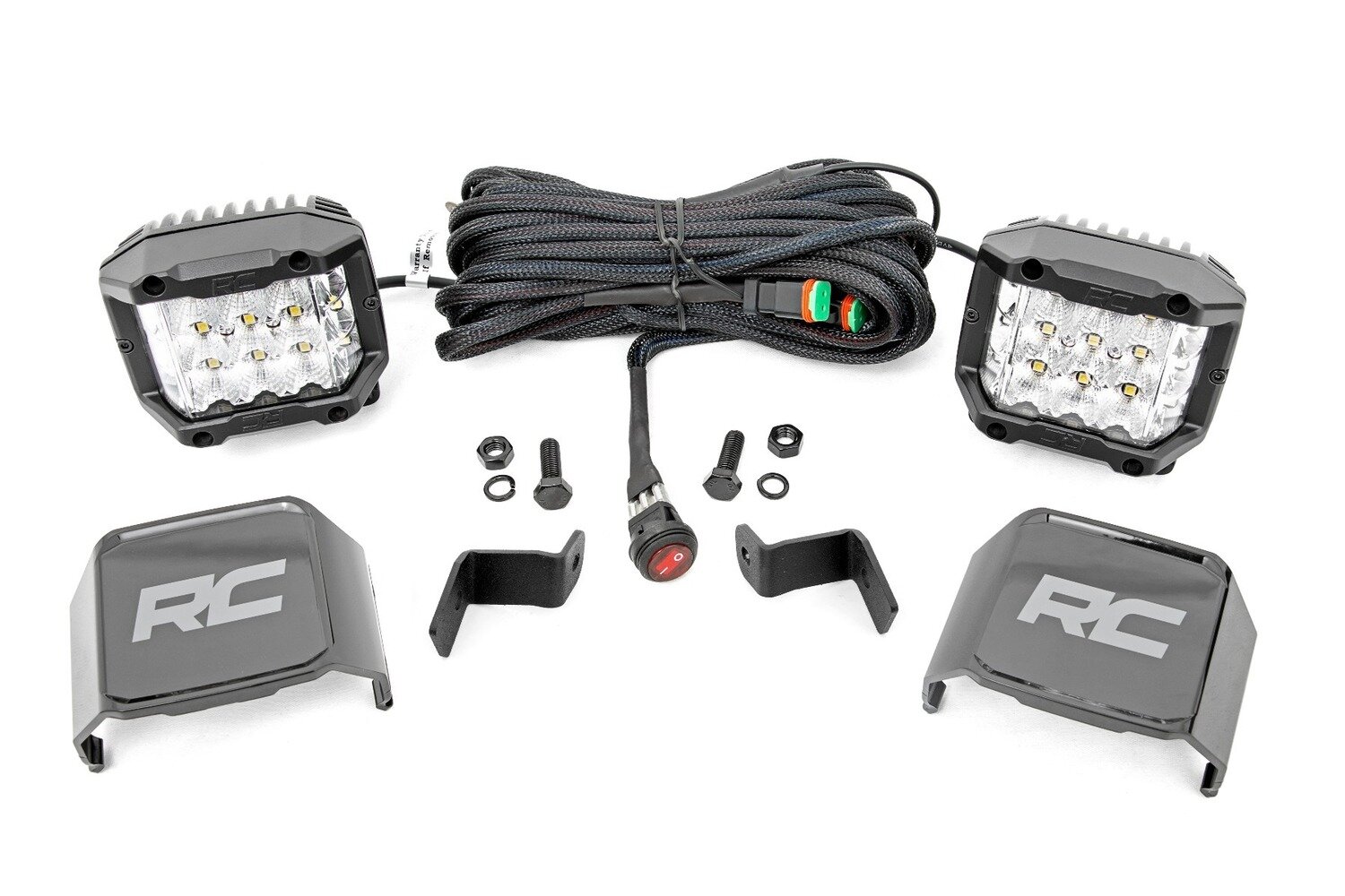 LED Light | Ditch Mount | 2" Chrome Pair | Wide Angle | Ford F-150 (15-22)