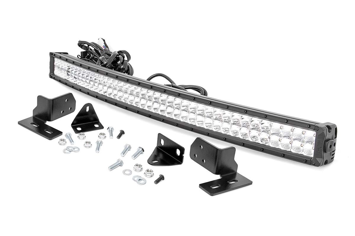 LED Light  | Bumper Mount | 40" Chrome Dual Row | White DRL | Ford Super Duty (11-16)
