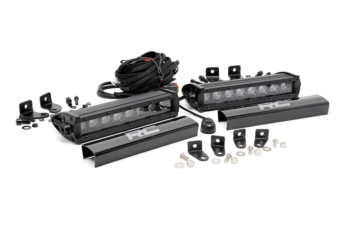 LED Light | Grille Mount | 8" Black Pair | Ford Super Duty (17-19)