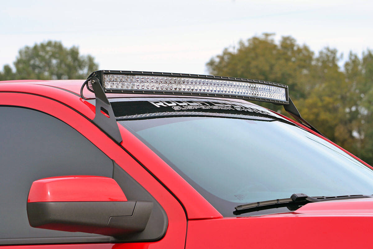 LED Light Mount | Upper Windshield | 54" Curved | Chevy/GMC 2500HD/3500HD (15-19)